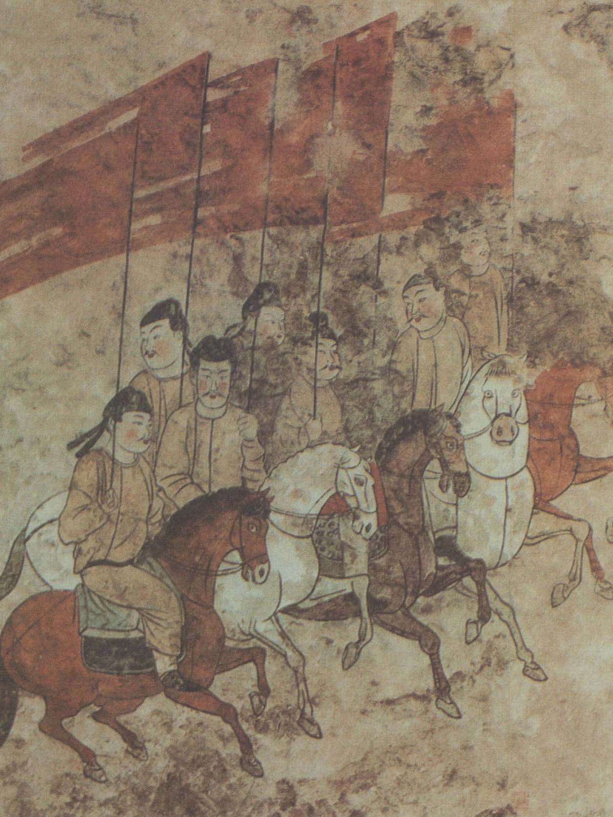 唐李寿墓壁画中的旗